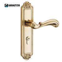 European Style Lockset Handle Locker PVD Locks Golden Interior Door Classical Mechanical Lock Handle