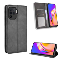 For Oppo Reno 5 Lite Luxury Flip PU Leather Wallet Magnetic Adsorption Case For OPPO Reno 5 Lite Reno5 Protective Phone Bags
