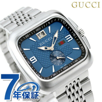 古馳 GUCCI Gクーペ クオーツ 手錶 品牌 男錶 男用 GUCCI YA131318 アナログ ブルー スイス製 記念品