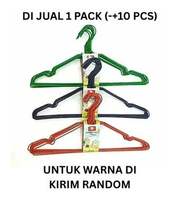 hanger kawat coating warna | hanger kawat isi 10 pcs | hanger anti karat | hanger baju dewasa