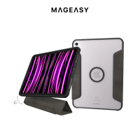 MAGEASY iPad 10代 10.9吋 可拆式磁吸多角度支架透明保護套 VIVAZ+ M(支援 2022 iPad 10代)