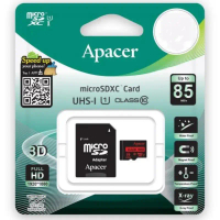 Apacer 32GB 64GB /128GB  microSDXC/SDHC UHS-I U1 Class 10 (R85 MB/s) รับประกัน Life Time คําแนะนําผล