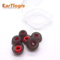 EarTlogis TWS-Joy Silicone Earbuds for Jabra Elite/ Active/ Evolve 65t, Elite 75t/ Sport, Creative Outlier Air/ Gold Replacement