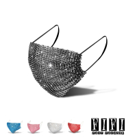 FIFI 飛時尚 時尚閃耀鑽石布單層透氣裝飾性水鑽口罩(多色任選)