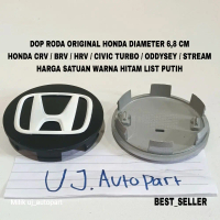 Dop Roda Tutup Velg Honda Crv Brv Hrv Civic Turbo Oddysey Stream OriginaL Hitam List putih Diameter 