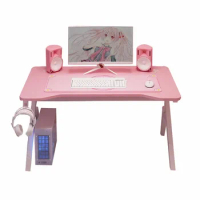 gaming desk chair set Pink study desk laptop table computer table Chair Combination gamer home live desk bedroom desktop game