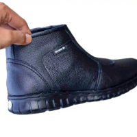 sepatu boots pria formal kulit sapi boots fashion pria ziper