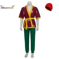 TV Character Rand Ridley Cosplay Costumes Print Kimono Pants Hat Outfits Halloween Carnival Party Suit for Adult Men