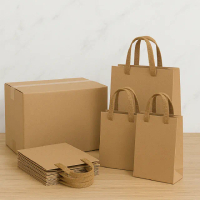 【Jo Go Wu】箱購400入-牛皮紙袋-橫款40*12*28cm(提袋 禮品袋 手提袋 包裝袋 文具袋 禮物袋 袋子 紙袋)