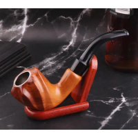Classic Curve Resin Pipes Chimney Filter Smoking Pipe Tobacco Pipe Cigar Gifts Smoke Mouthpiece+Filter