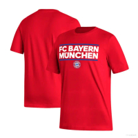 Áo thun bóng đá jersey XY Bayern Munich tập luyện tay ngắn áo thể thao màu đỏ cỡ lớn unisex YX