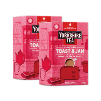 (2盒80入超值組)英國泰勒茶Taylor-Yorkshire Tea約克夏紅茶包-吐司果醬風味茶(40入)125g/盒