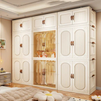 Modern Small Apartments Simple Assembly Closet for Clothes Multifunctional Foldable Bedroom Wardrobe Home Furniture Open Closet