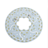 Round SMD LED Light Source Plate 18+24W 42W New Two-color White+Warm White Light LED Module Ceiling Lamp 10pcs