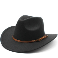 3 Size Western Cowboy Hat Men Women Vintage Gentleman Lady Jazz Cowgirl Panama Sun Cap Wide Brim Cloche Church Fedora Hats