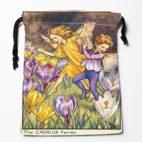 The Secret Garden Spring Drawstring Bags Fairy Wayside 18X22CM Soft Satin Fabric Resuable Storage Clothes Bag Shoes Bags 0214