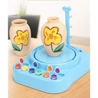 Pottery Wheel- Mainan DIY tembikar-keramik tanah liat Mainan putar tanah liat anak Pottery wheel / D