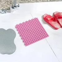 OEM ONE-C236 Karpet Kamar Mandi Anti Licin 30x30CM - Keset Lantai Anti Slip Polkadot Dapur Mat Non-S