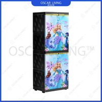Lemari Plastik Sinbak Mini 4 Susun Motif Seluruh Indonesia Princes