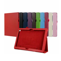 Litchi Stand PU Leather Case For Huawei Mediapad M5 10.1 Flip Tablet Cover 30PCS/Lot