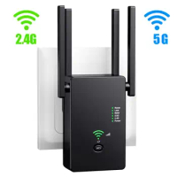 WiFi Range Extender Repeater Router AC1200M WiFi Booster Access Point 2.4 5GHz Dual Band WiFi Extender US EU Plug WiFi Repeater