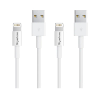 【GIGASTONE 立達】2入組 USB-A to Lightning 1M傳輸充電線(MFi認證支援iPhone 14/13/12/11/iPad充電)