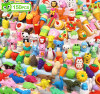 HINZER 100 Pack Animal Erasers for Kids Bulk Pull Apart 3D Puzzle Erasers Classroom Rewards and Priz
