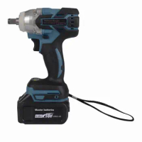 Electric cordless and brushless impact wrench with two 18V 4.0Ah Lithium ion Battery