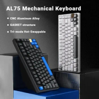 ECHOME AL75 Mechanical Keyboard Wireless Tri-mode Gasket Hot Swap RGB Custom CNC Aluminum Office Gaming Keyboard Gamer Gifts
