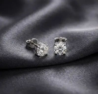 RETJEWELRY-SELASTIA Earrings Woman Elegant & Berkelas Bersertifikat GRA MOISSANITE 0,3K