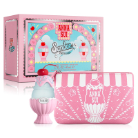 ANNA SUI 安娜蘇 果漾聖代女性淡香水粉紅禮盒-粉紅柚惑淡香水50ml+化妝包