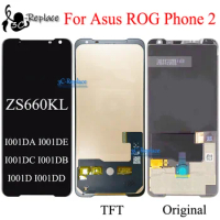 6.59" Amoled / TFT For ASUS_I001DE ROG Phone 2 Phone II ZS660KL I001DB I001D LCD Display Screen Touch Panel Digitizer
