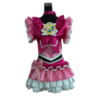 PreCure Cure Melody Hojo Hibiki Cosplay Costume with accessory Red White Color All Size 11