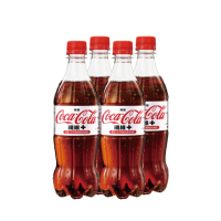 【Coca-Cola 可口可樂】纖維+ 寶特瓶600ml x4入/組(無糖)