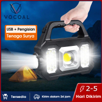 Vocoal Lampu Kerja Tenaga Surya Portable Camping Light Genggam Lampu Darurat Lampu Sorot Senter Lamp