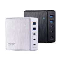 【MINIQ】95W氮化鎵GaN 5 port 五合一智慧型PD/QC/TYPE-C 超快速USB延長線充電器(五孔2A3C)