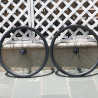 Ultra Light Wheel 38mm Full Carbon Road Cyclocross Bike Clincher Wheelset Disc Brake Thru Axle Front 110*12mm &amp; Rear 148*12mm