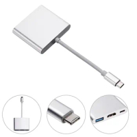 Vexom 3 in 1 Hub Type C USB 3.1 to PD USB-C 4K 1080p HDMI-compatible Adapter For Macbook Samaung S21 S20 Google Chromebook