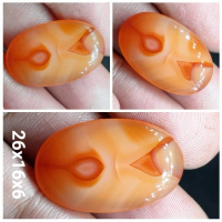 Natural Batu Akik Motif Gambar Kepala Hewan Ular VS Elang Unik Antik