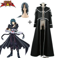 Anime Yu-Gi-Oh! GX Zane Truesdale Kaiser Ryo Marufuji Only Black Coat Cosplay Costume Custom Any Size Halloween Clothes