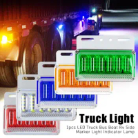 6D 2Pcs Truck 37 LED Side Marker Lights Warning Tail Light Car Auto Trailer Lamps Amber DC24V