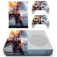 Game Battlefield 1 Skin Sticker Decal For Microsoft Xbox One S Console and 2 Controllers For Xbox One S Skin Sticker