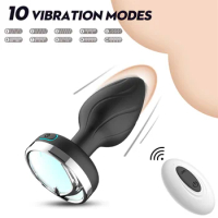 Wireless Remote Control Lighting Anal Vibrator Prostate Massager Stimulator Masturbator For Men Women Butt Plug Adult Sex Toy 18