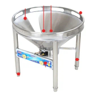 Mobile Banquet Stove Liquefied Gas Gas Large Pot Burner Commercial Raging Fire Stove Canteen Gas Stove Stainless Steel Gas Stove