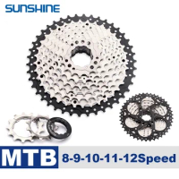 Sunshine Mtb Cassette 8v 9v 11v 12v 10v Bicycle Ratchet 12 11 10 Speed HG Mountain Bike Sprocket 36/40/42/46/50/52T for SHIMANO