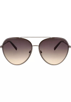 Kendall + Kylie Eyewear Kendall + Kylie Gunmetal Oversized Aviator With Epoxy Detail Sunglasses