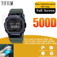 3Pcs PET Film For Casio G-Shock GBX-100 GX-56 DW-5600 GMW-B5000 GW-B5600 GM-5600 GWX-5600 Watch Screen Protection Film Not Glass