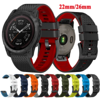 Watch Strap For Garmin Tactix 7 Pro Delta Bravo Enduro 2 Watchband Fenix 6 6X 7X 7 5 5X Bracelet 22mm 26mm Silicone Wristband