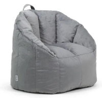 Bean bag sofa, dormitory bean bag chair with beverage rack and pocket, 3-foot soft chair with plush, 2.5-foot bean bag sofa