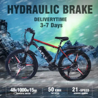LAFLY 2024 new adult lithium battery electric mountain bike 26 inches 1000W 48V 12.8Ah